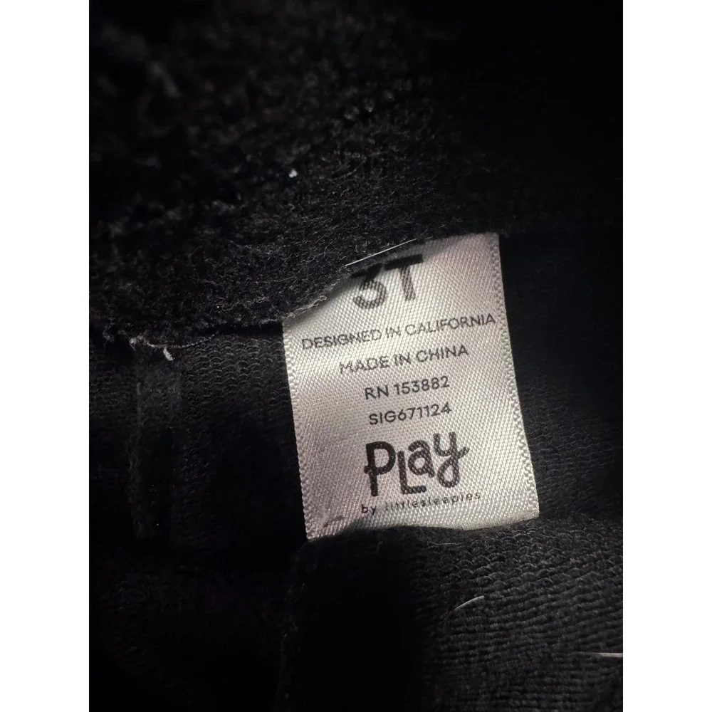 Little Sleepies Play Soluxe Terry Joggers Black Bamboo Viscose Pants 3T